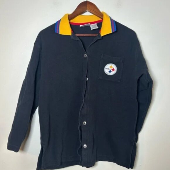 Vintage STEELERS Button-Up Cardigan with Logo - Picture 1 of 4